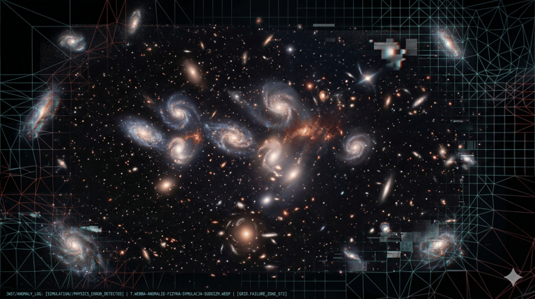 James Webb Space Telescope anomalies challenging standard cosmology and simulation theory